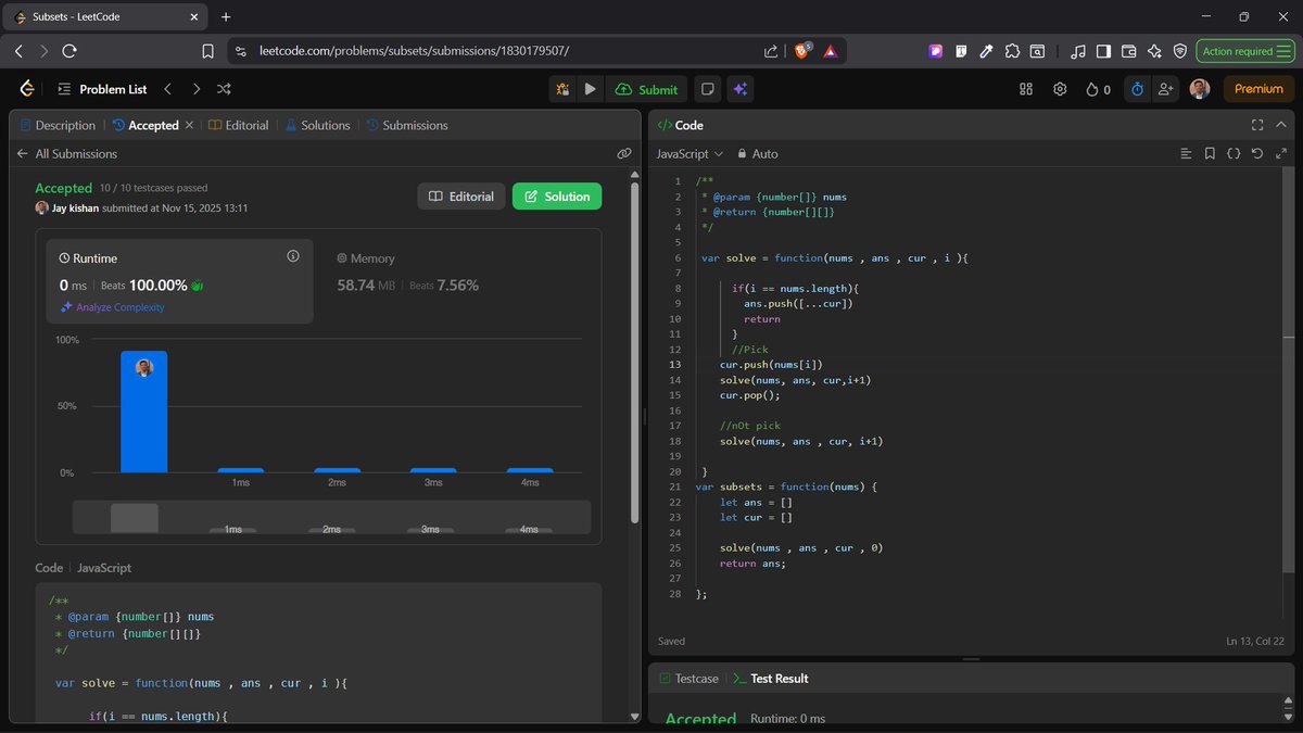 JKNishad119301's tweet image. Recursion really hits different when you see how each choice branches into exponential outcomes. Small wins → big foundations. 🚀
#DSA #CodingJourney #Recursion #BacktrackingIG: @tech_vibes934 | X: @JKNishad119301