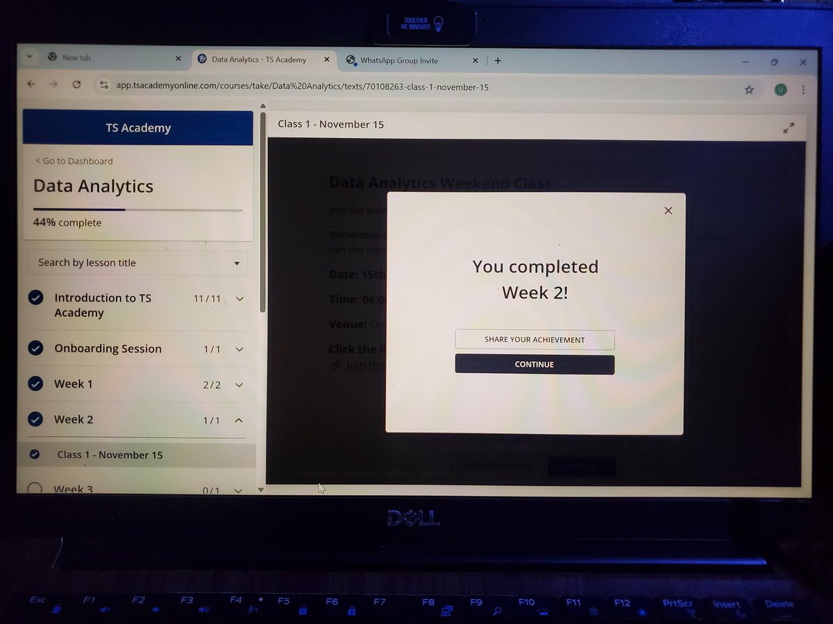 WayvveMan's tweet image. One more step closer 
@ezekiel_aleke 
@TSAcademyOnline 
#DataAnalysis #Week2