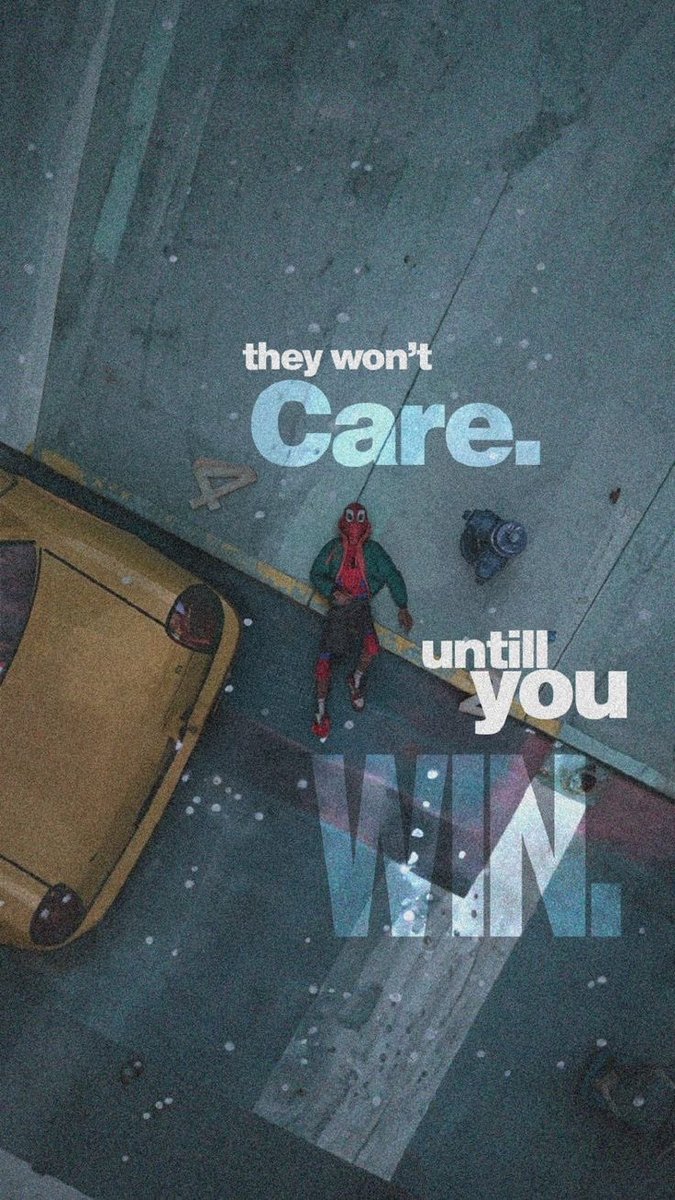 aestheticsguyy's tweet image. They won’t care until you win 🕷️