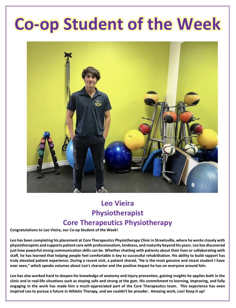 StMartinCSS's tweet image. Congratulations to Leo Vieira, our latest Co-op Student of the Week!