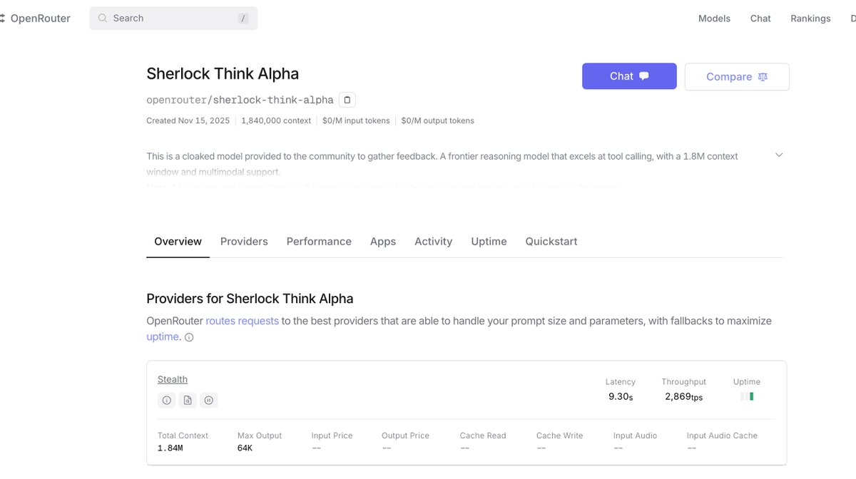 1littlecoder's tweet image. Gemini 3.0 or New Grok?

👀 1.8 M Context Window 
💥64000 Output Tokens
👀Multimodal Support
💥Tool Calling

2025 Knowledge Cut off !!!