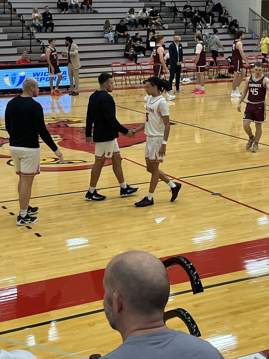 Former Grizzlies Eli Benning and Kevin Brown in action at Friends today. Eli got his first career start. Doing big things as a freshman!