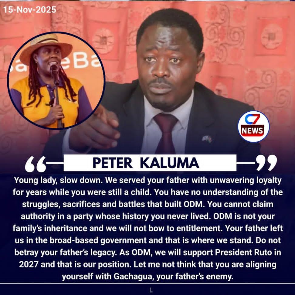 Hon. Peter Opondo Kaluma will SERVE Winnie Odinga or DISAPPEARI in the thicket of THISTLES! Even Prof. Anyang' Ny'ong'o &amp; James Orengo were forced to retrace their way back to the political mainstream after disagreeing with Raila Odinga!