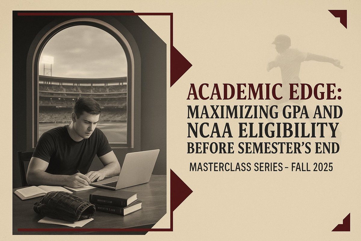Want to boost your GPA and lock in your NCAA eligibility before the semester ends❓

Join us Tuesday 11/18 at 6PM PT / 9PM ET! 💯

📚 Grade boosting strategies
⚾ Eligibility essentials
📝 Practical tools you can use immediately

Register here!⬇️
us02web.zoom.us/webinar/regist…
