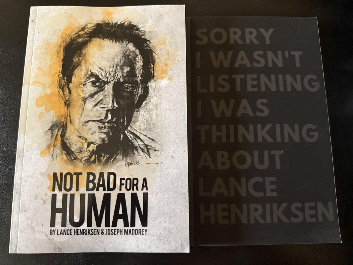 Alien_Theory's tweet image. My copy of Not Bad for a Human is here! Yay! @lancehenriksen
