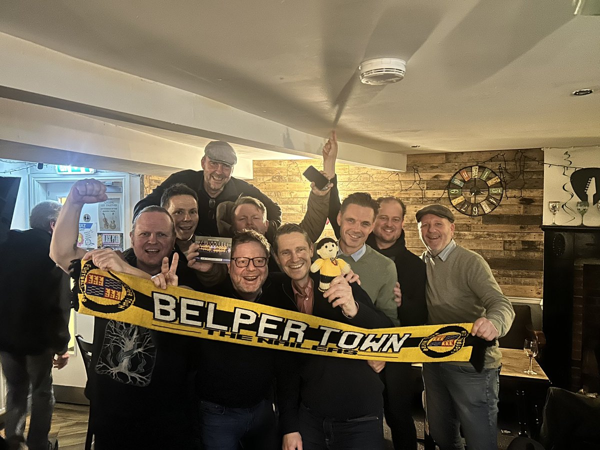 Today this group of Norwegian football fans travelled to Belper.

We are sorry that it didn’t quite work out with our match being called off.

But thank you so much for coming over and we really hope to welcome you back one day 💛🖤

They’re currently out around town so say hello