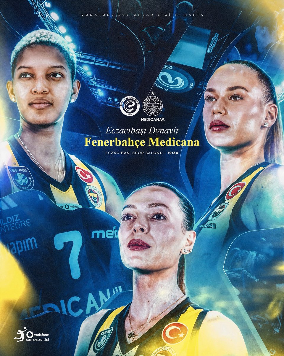 🏆 Vodafone Sultanlar Ligi 5. Hafta

🆚 Eczacıbaşı Dynavit 
🗓 16 Kasım Pazar 
🕢 19.30 
📍 Eczacıbaşı Spor Salonu
📺 TRT Spor 
📱 #SarıMelekler