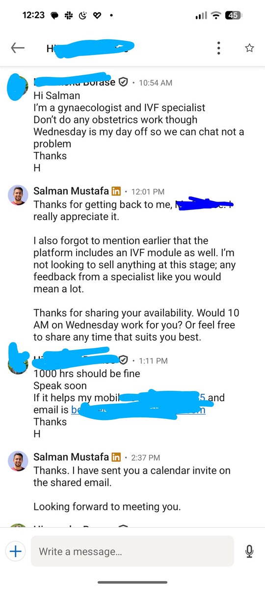 salmanemustafa's tweet photo. Day 17 of building the pregnancy app i wish existed 

Wohoo! We have another demo scheduled.

Next steps: Detailed video Demo is ready, now i need to make a presentation making my target customers decision seem almost a no brainer to go for it, work on the feedback and make a smaller demo.