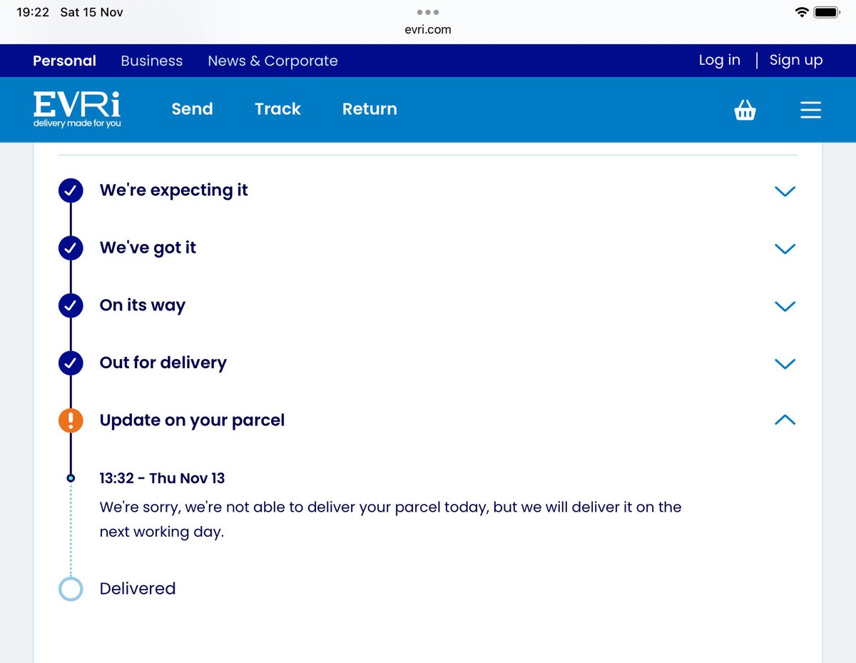 MicheleCaddy's tweet image. Utterly useless ⁦@evrisupportline⁩ #evri #notfitforpurpose