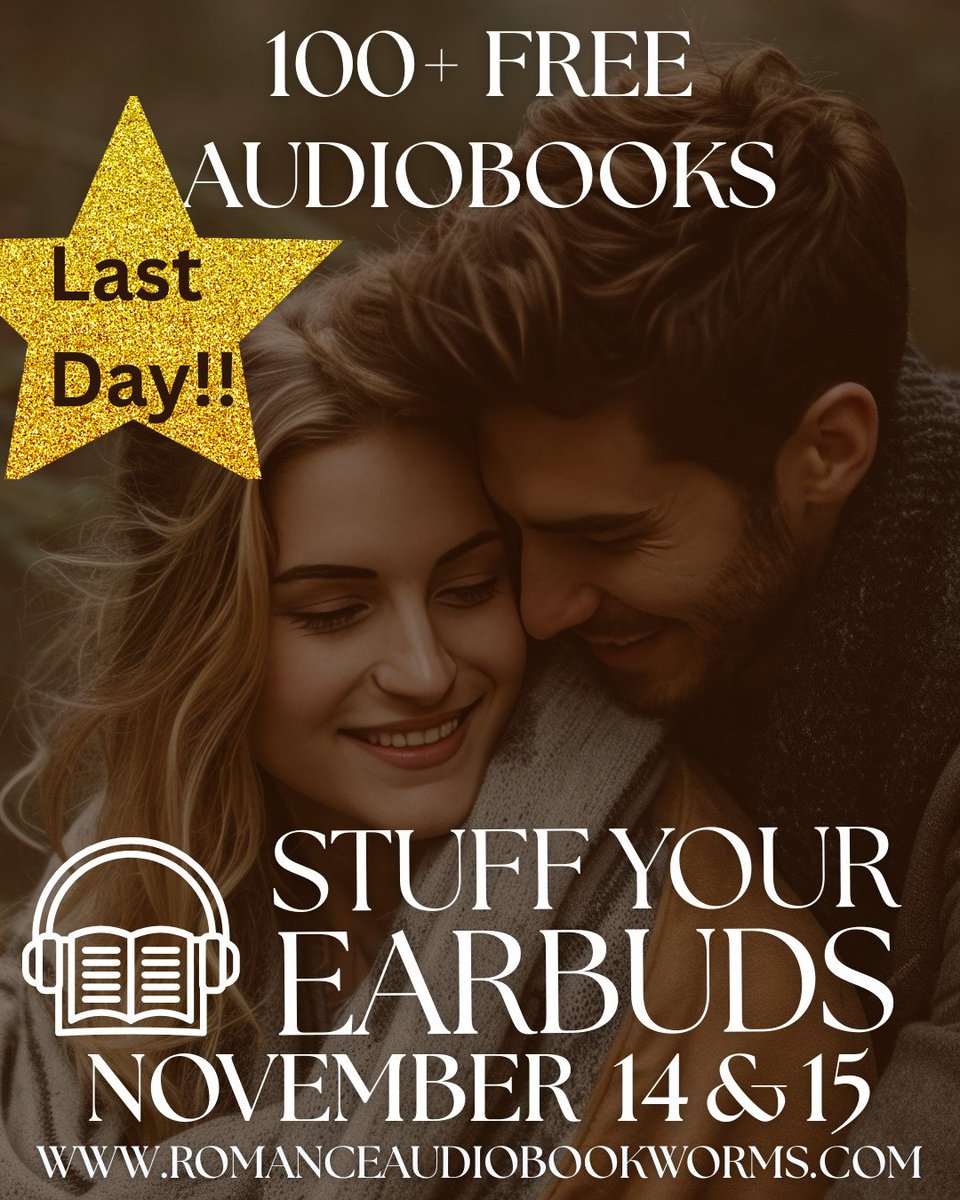 Have you downloaded all the #Free #RomanceAudiobooks you want to listen?
It's the last day of Stuff Your Earbuds and I have properly stuffed mine ☺️🎧📚💓

Quick! Off you go to Romance Audiobookworms before tomorrow...