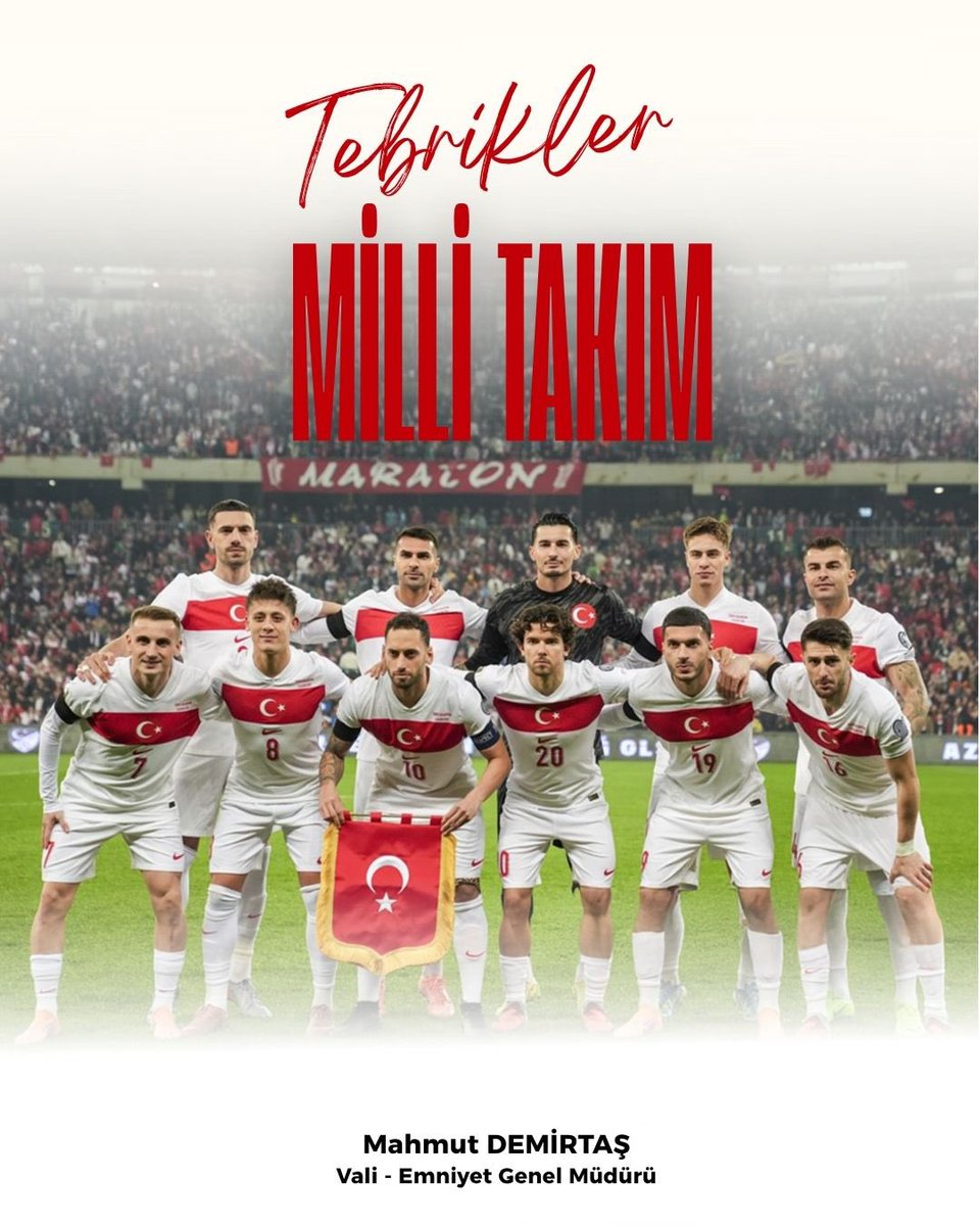 Dünya Kupası Eleme Grubu maçında Bulgaristan karşısında elde ettiği galibiyet ile göğsümüzü kabartan A Milli Futbol Takımımızı yürekten kutluyoruz.

Tebrikler #BizimÇocuklar !

#MilliTakım🇹🇷