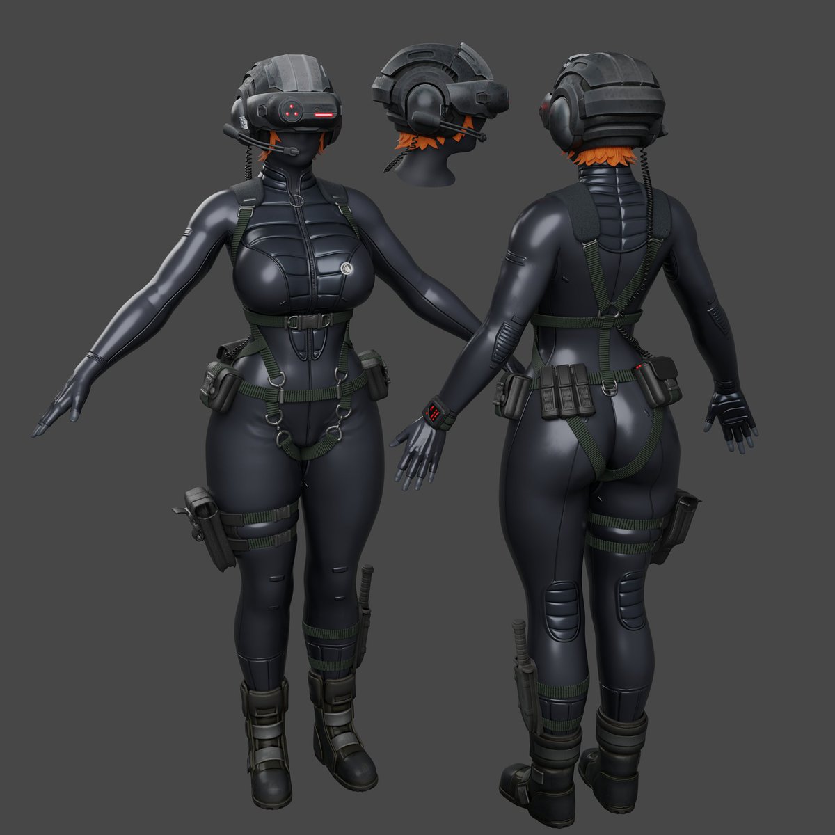 Artist doesn’t have any socials besides ‘Apulaz’ on hfoundry unfortunately. Here’s the full model they made based on <a href="/R_smut/">R is Green</a>’s art!