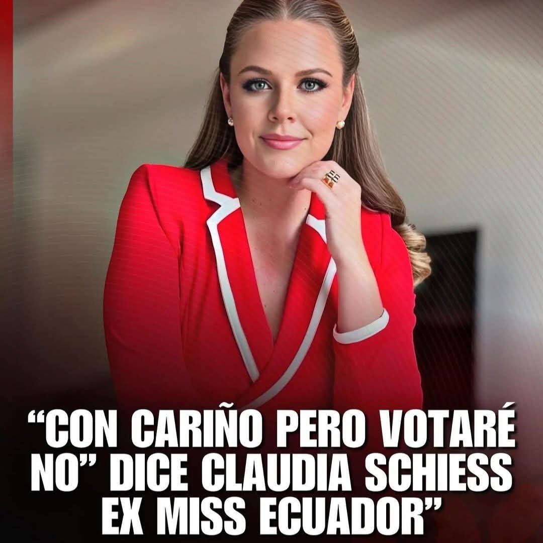 LaCamachoEc's tweet photo. Las ex #MissEcuador #Schiess, compartió un video en sus redes sociales anunciando que votará por el #TodoNo en la #ConsultaPopular. En su mensaje expuso las razones que la llevaron a tomar esa postura, señalando que, tras analizar el contenido de las preguntas, considera https://t.co/1xKTKPDxX0
