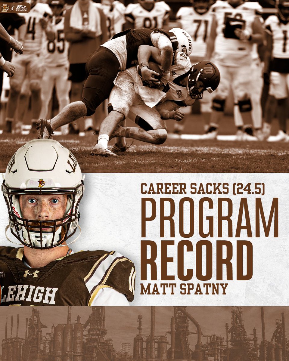 With a sack right before halftime, senior Matt Spatny now holds the program record with 24.5 career sacks, passing Nick Martucci '99.

#TheNest