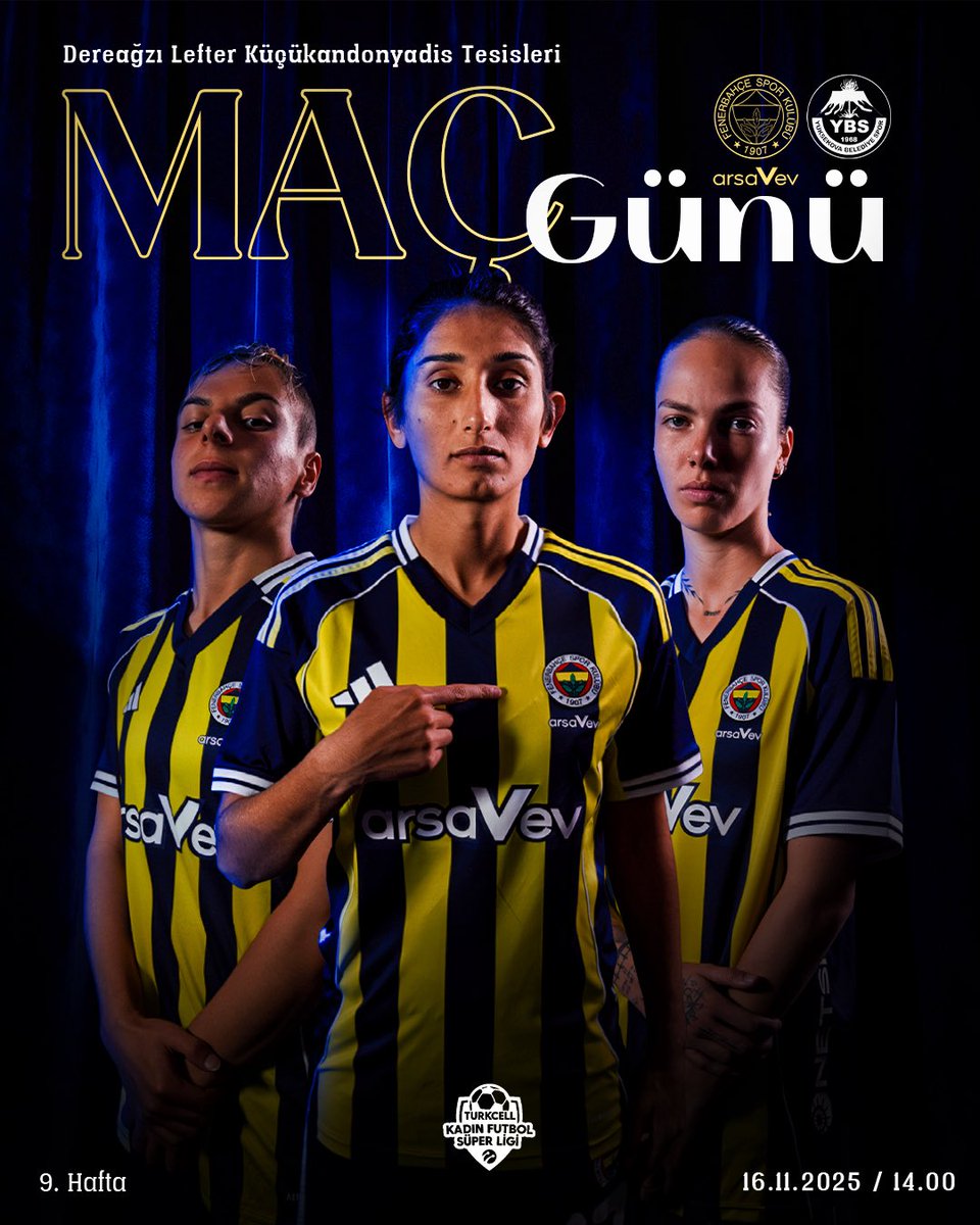 🆚 Yüksekova Spor Kulübü 
🗓 16 Kasım Pazar
🕑 14.00
🏟 Dereağzı Lefter Küçükandonyadis Tesisleri
📺 Sıfır TV
📲 #FBvYO