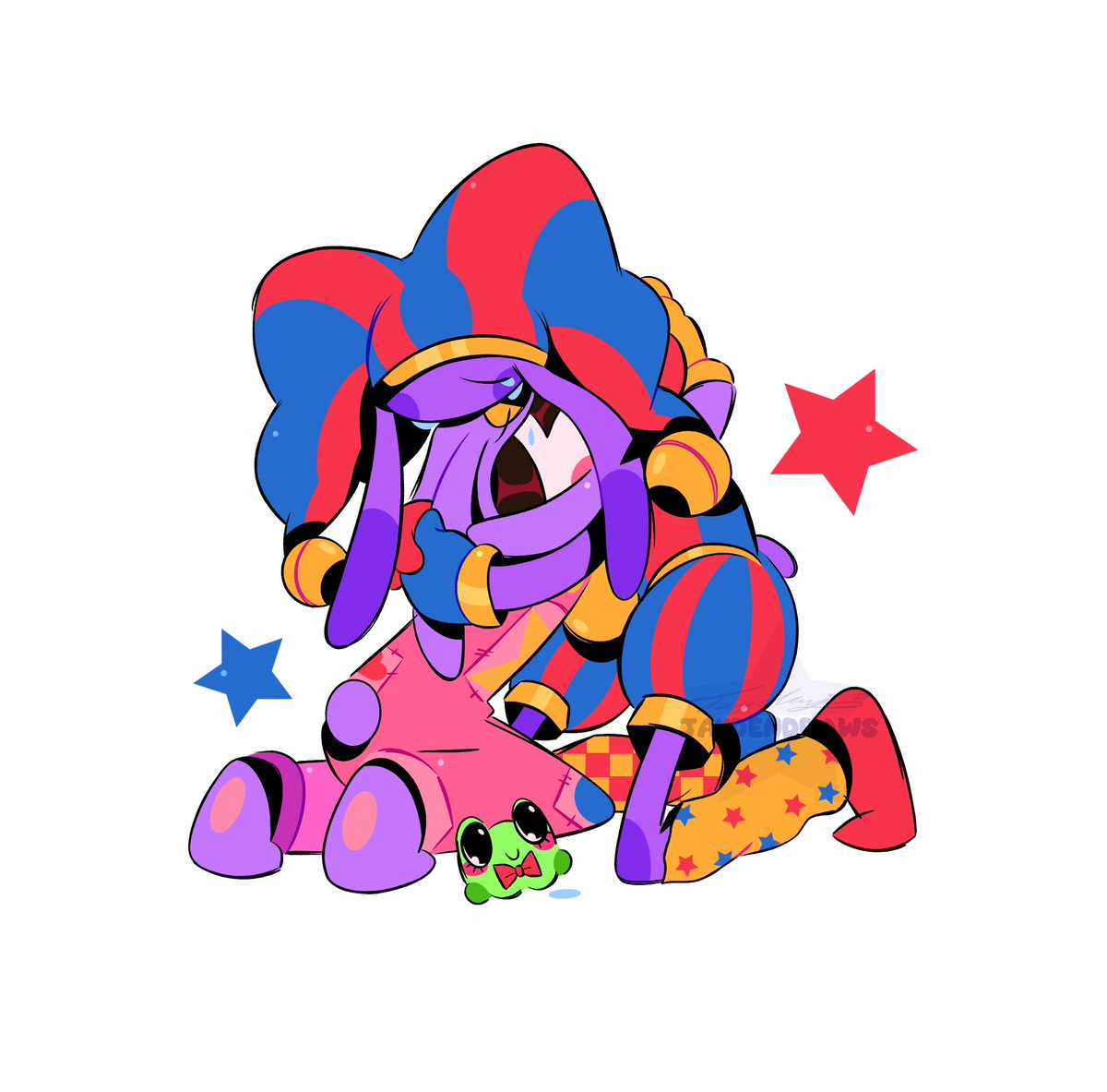 Miserable bnnuy... ❤️💜 #theamazingdigitalcircus #TADC #tadcfanart #jax #pomni #funnybunny #glitchproductions