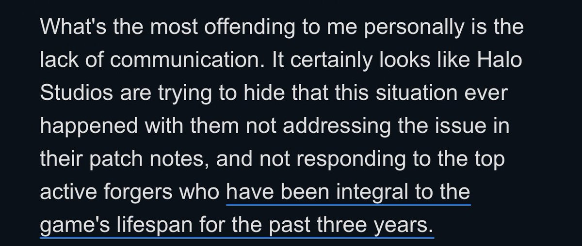 Mr_Rebs_'s tweet photo. They aren’t happy with Halo Studios, especially for the lack of communication about it. Here’s Okom’s response: https://t.co/DPxC41TbHT