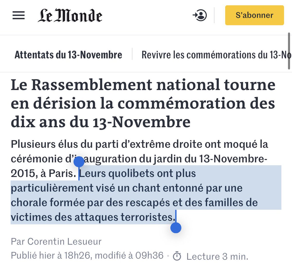 coryleguen's tweet image. L’extrême-droite en a rien à foutre des victimes, épisode numéro 63919916499.