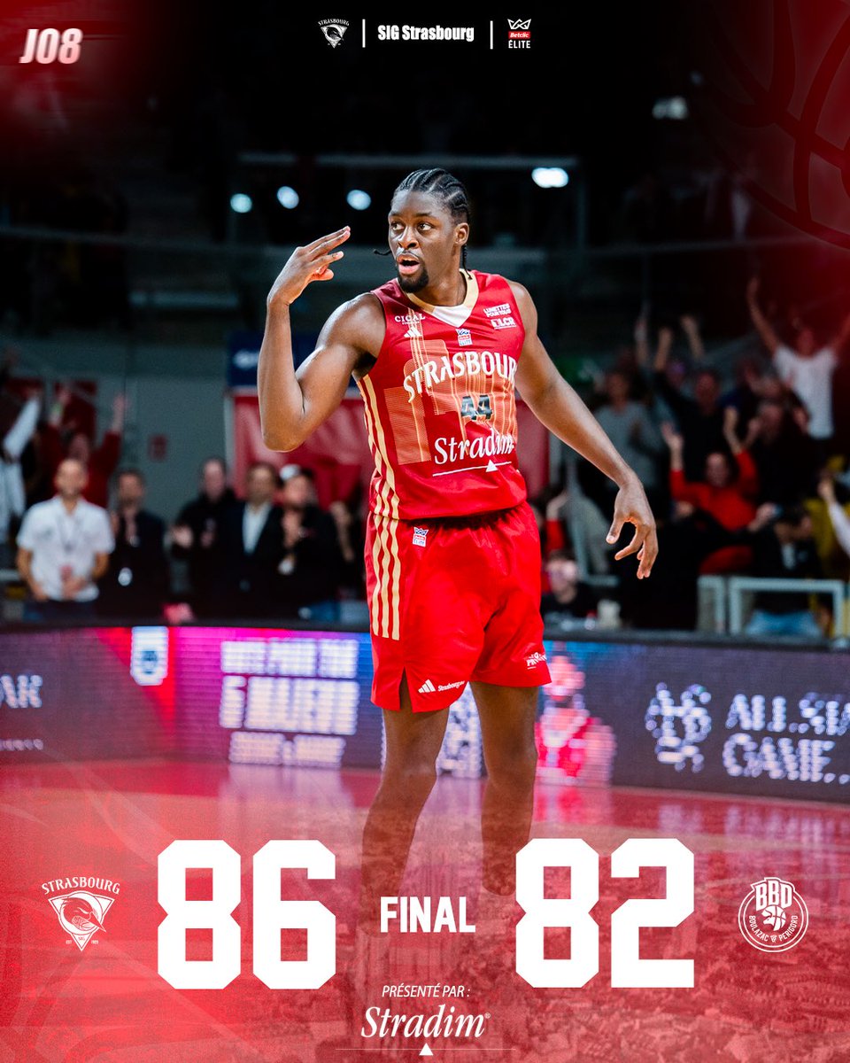 sigstrasbourg's tweet image. 𝗦𝗖𝗢𝗥𝗘 𝗙𝗜𝗡𝗔𝗟 😤

Quel retour, quelle ambiance… 🥵 La série continue et on reste invaincus à domicile !! 🔥

#BetclicELITE #SIGBBD #gosig