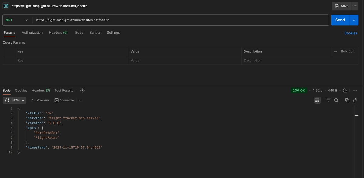 joaojmendes's tweet image. Testing my FlightTracker MCP Server Published on Azure on Microsoft Copilot Studio 😊 🧡

#MicrosoftCopilot #PnP #TypeScript #RapidAPI