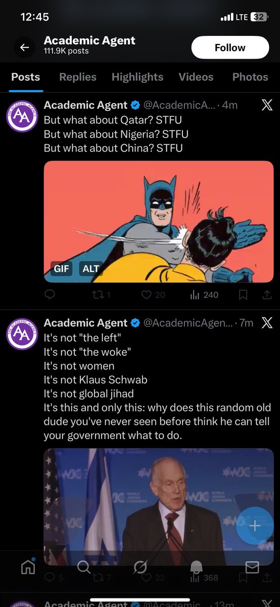 Academic Agent having a normal one 😐

I guess just acknowledging reality is enough to send this pseudo-intellectual assface on a tear