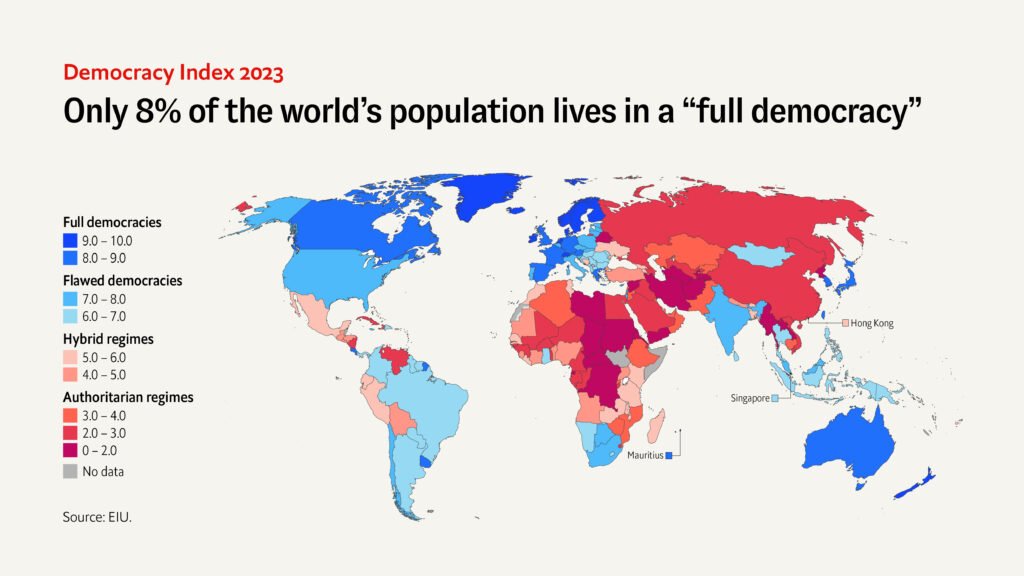 CeliaLp96929126's tweet image. Wey, dirás misa, pero el caso es que México con Morena, pasó de ser una democracia incipiente, a un régimen híbrido camino al autoritaritarismo. #DemocracyIndex.
* Y eso que todavía no hay datos del 2025, con el nuevo Poder Judicial títere del régimen obradorista.