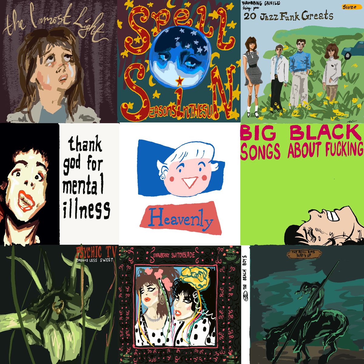 Poorly drew some albums I like