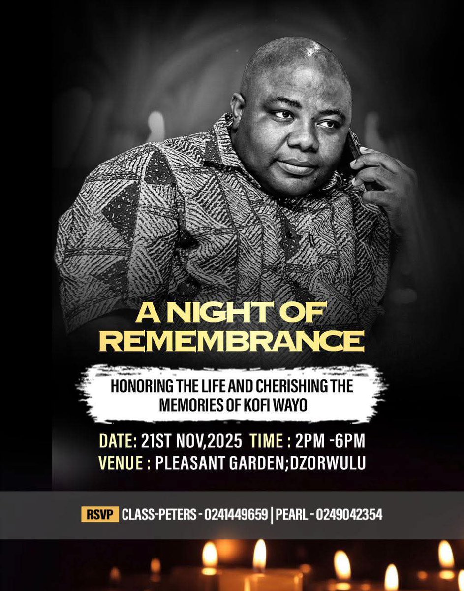 georgeoaddo's tweet image. On November 21st, we will gather to honor and remember the life of our brother, comrade, and loyal soldier of the National Democratic Congress. Kofi Wayo lives on!