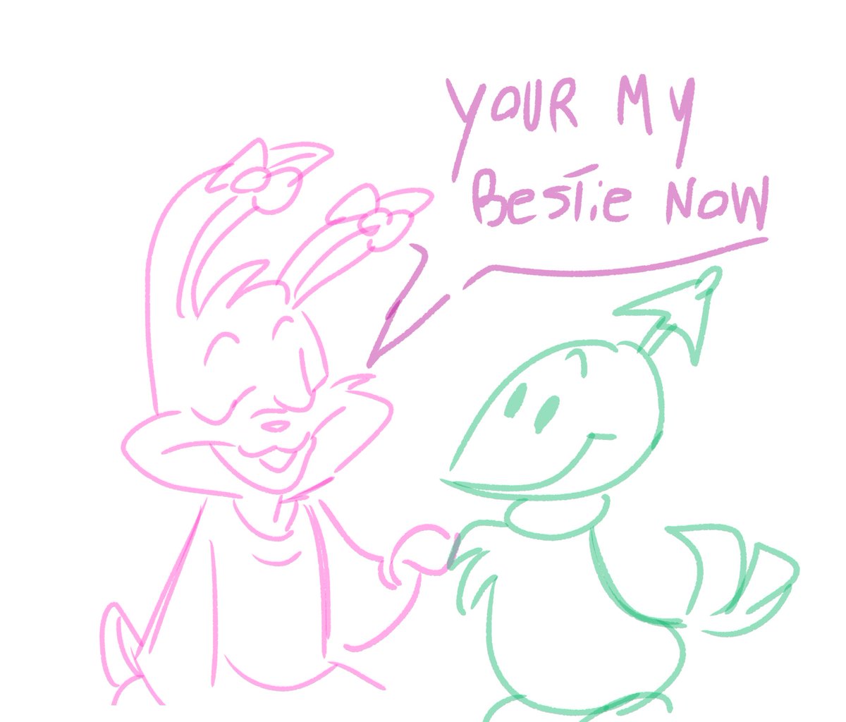 idkdrawz's tweet photo. Two tooney besties #tinytoons #tinytoonsadventures #babsbunny #gogododo https://t.co/2x2FmGMiHc