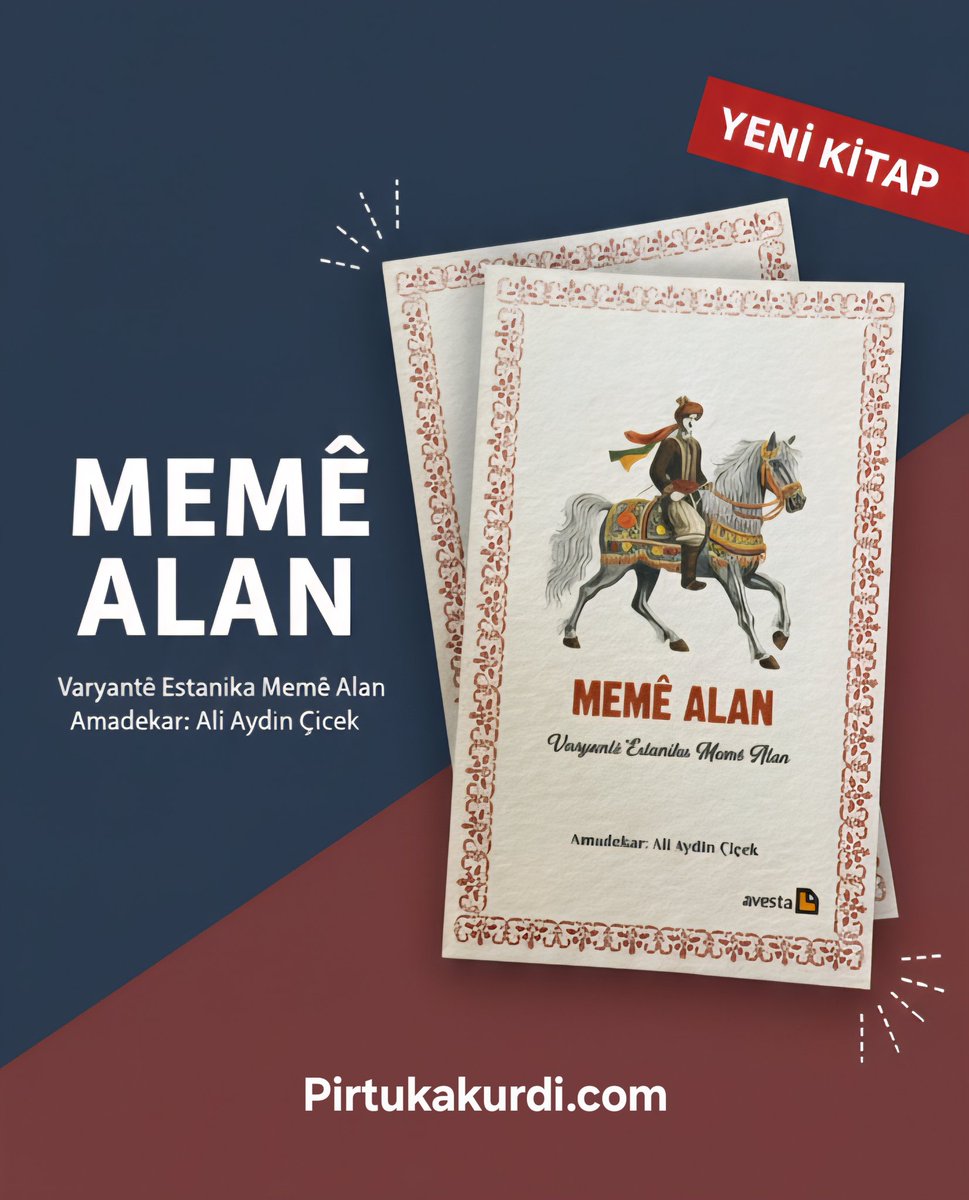 pirtukakurdi's tweet image. 🔴 Memê Alan - Kirmanckî
👉 Amadekar: Ali Aydin Çiçek 

Sipariş 👇 
pirtukakurdi.com/urun/meme-alan…

WhatsApp 05333075717

#diyarbakır #kitaptavsiyesi #kürtçe #kitap #kürt