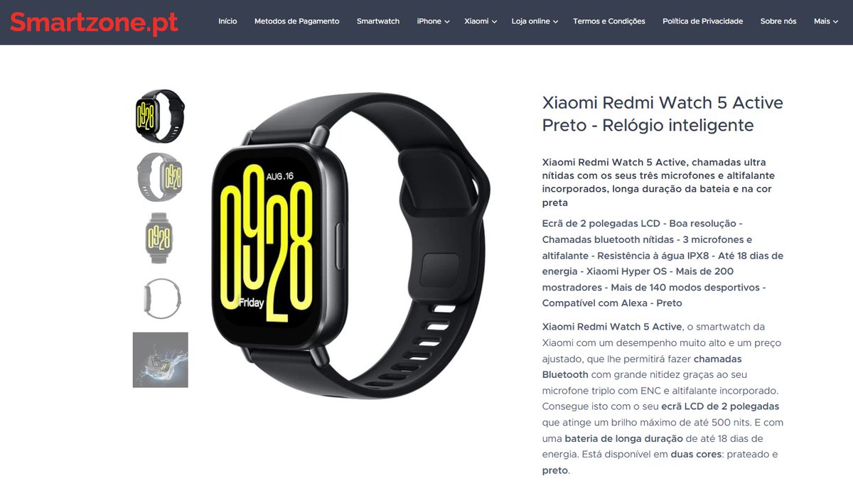 StoreSmartzone's tweet image. Xiaomi Redmi Watch 5 Active Preto - Relógio inteligente - 19,00€

smartzone.pt/p/xiaomi-redmi…