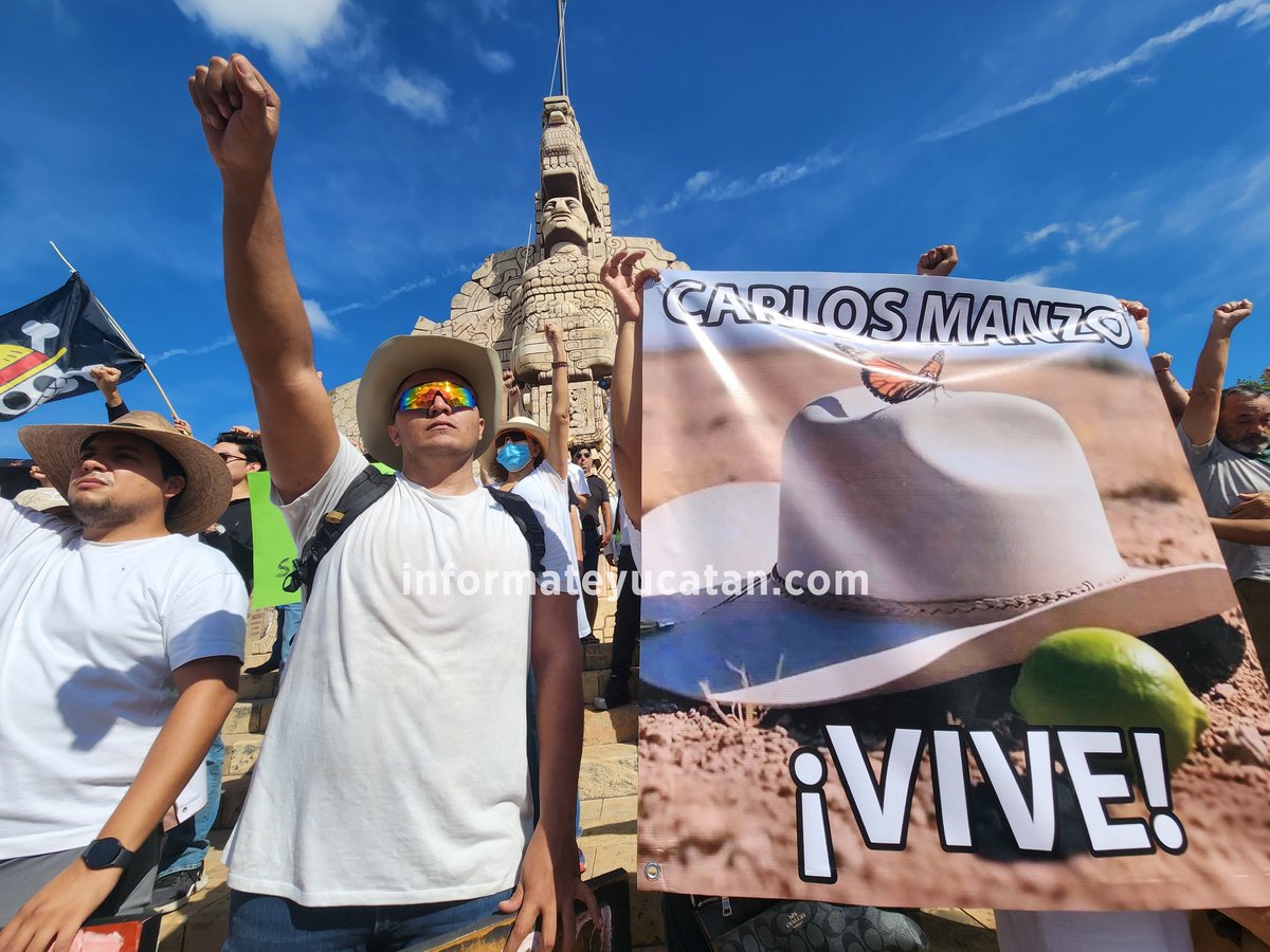 INFORMATYUC's tweet image. Desde Yucatán alzan la voz y exigen justicia para #CarlosManzo.