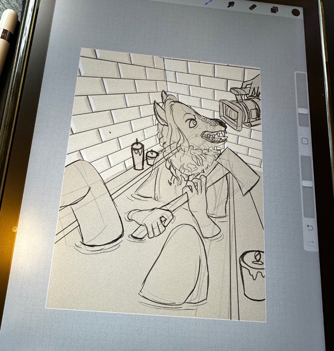 sheisawantedman's tweet image. tubby time 🛁 
my next Josef piece in the works!

#creep2014 #thecreeptapes #peachfuzz