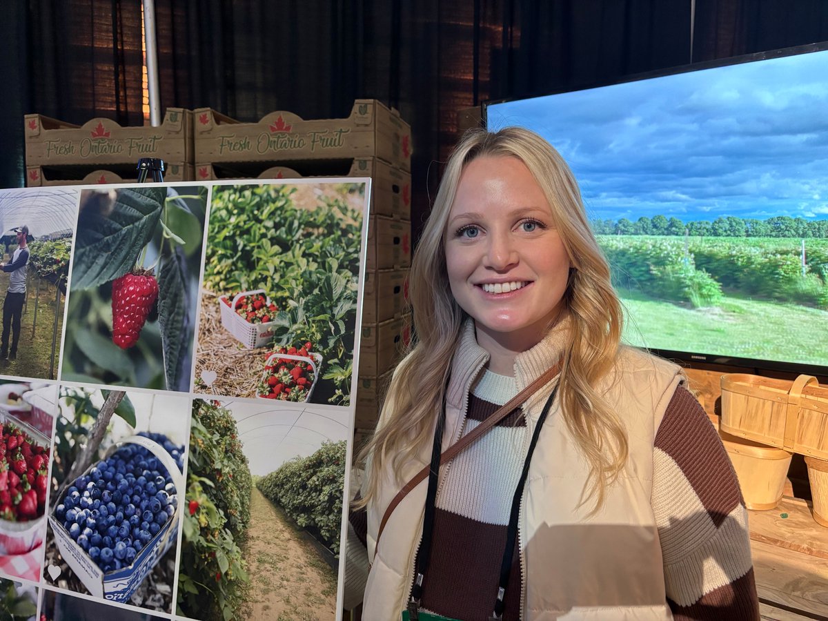 Victoria Buma, general manager, Berry Growers of Ontario, was on deck Nov 14 at the <a href="/OntFruitVeg/">OFVGA</a> booth at the Royal Agricultural Winter Fair. Berries were the theme of the day. <a href="/growernews/">The Grower</a> <a href="/OntarioBerries/">Berry Growers of Ontario</a>