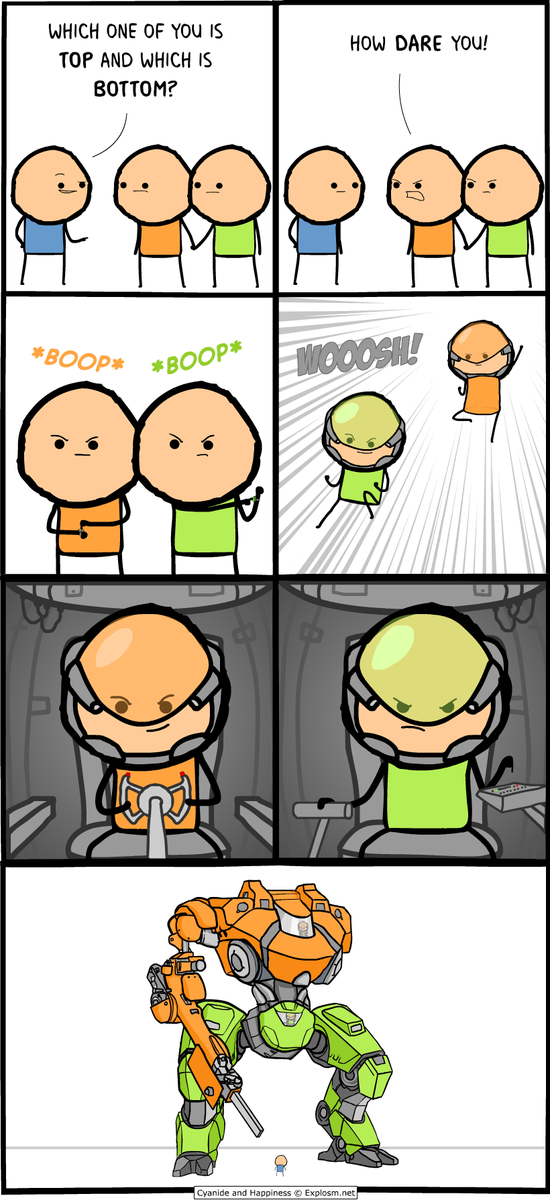 Explosm's tweet image. *boop*