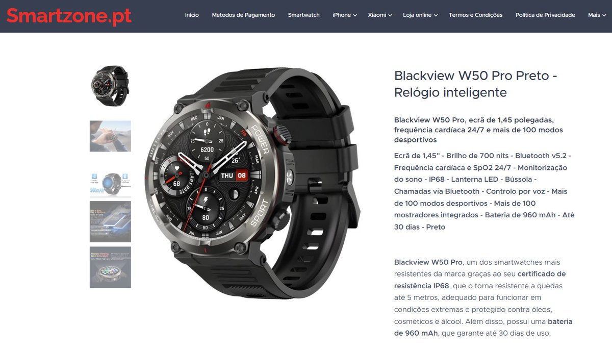 StoreSmartzone's tweet image. Blackview W50 Pro Preto - Relógio inteligente - 24,00€

smartzone.pt/p/blackview-w5…