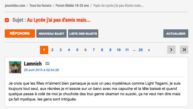 Je vous remets ce classique