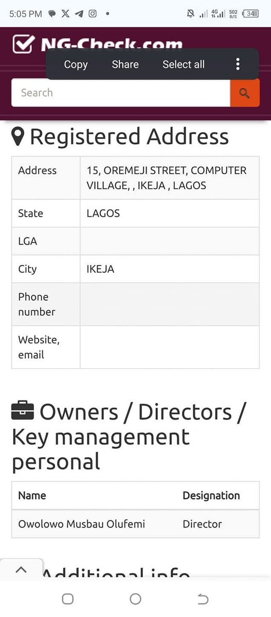URGENT: The Company Behind Lagos' Digital Indigeneship is INACTIVE

This is a major red flag that everyone needs to see.

The company the Lagos State Government has chosen for the highly sensitive digital indigeneship project is QISTA TECHNOLOGIES.

A look at the official