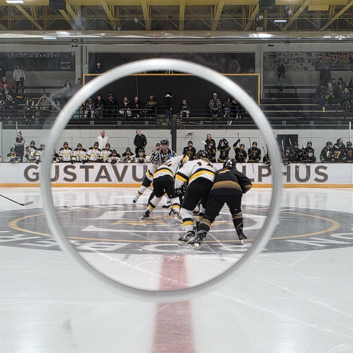 Obligatory #GlassHole puck drop <a href="/GustieWHockey/">Gustavus Women’s Hockey</a> vs St Olaf #MIAC