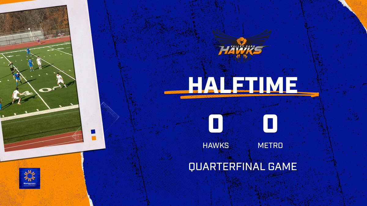 The Hawks are tied with Metro at the half! Keep battling boys!