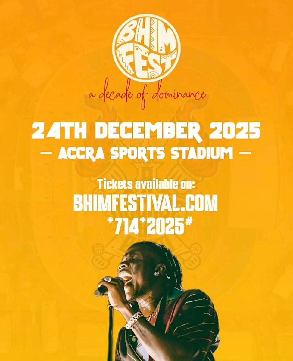 JaneralBurnito1's tweet photo. IT'S OFFICIAL🚨:
Stonebwoy’s BHIMFEST’25 Comes Off On The 24th December, 2025. 
Grab Your Tickets Now At https://t.co/cgyiibb6zl or *714*2025#  #BHIMFEST25 https://t.co/QYU1s6vgR8