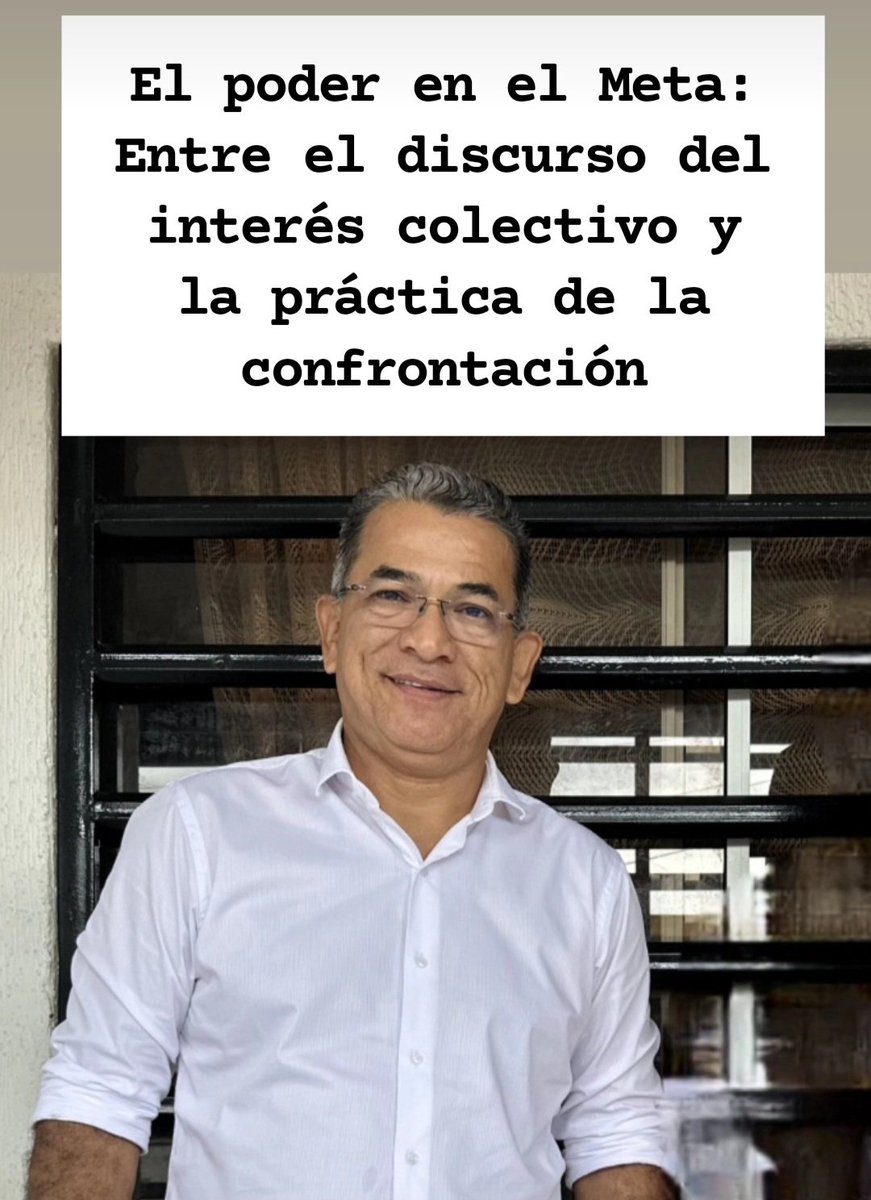 En el Meta, el poder revela la verdadera esencia de quienes lo ejercen. Muchos lo usan para destruir al oponente y celebrar sus errores, mientras repiten el discurso falso del “interés colectivo”.
facebook.com/share/p/1JmZv9…