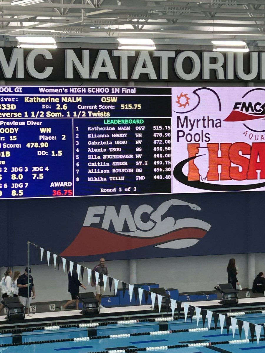 OEHS_GoWolves's tweet image. Katie Malm is a back to back IHSA State Dive Champion! This year setting a new state scoring record of 515.75. We plan to have a police escort the team back to school. If you are able to meet the bus at school tentatively around 5 PM that would be great! I will make another