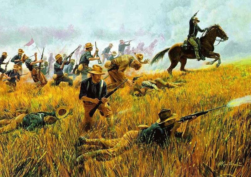 “We have room for but one flag, the American flag. We have room for but one language here, and that is the English language. And we have room for but one sole loyalty and that is a loyalty to the American people.” - Theodore Roosevelt

‘The Rough Riders’ - Mort Kunstler