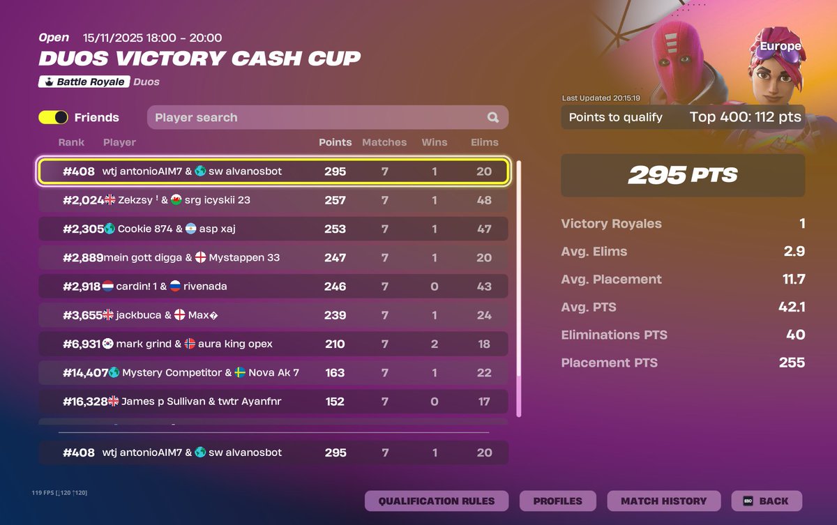 duo cc my teammate pc crashed 2nd to last game, what is my luck