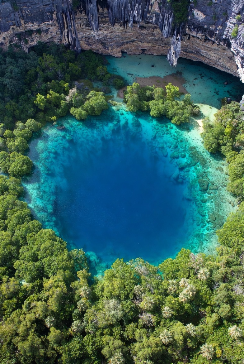 qwikad_com's tweet photo. Belize's Great Blue Hole is a perfect circle 1,000 feet wide and 400 feet deep.
Jacques Cousteau declared it one of the world's best diving sites.
Stalactites inside reveal it was once an above-ground cave.
#Belize #BlueHole https://t.co/eFRPpeZ7aX