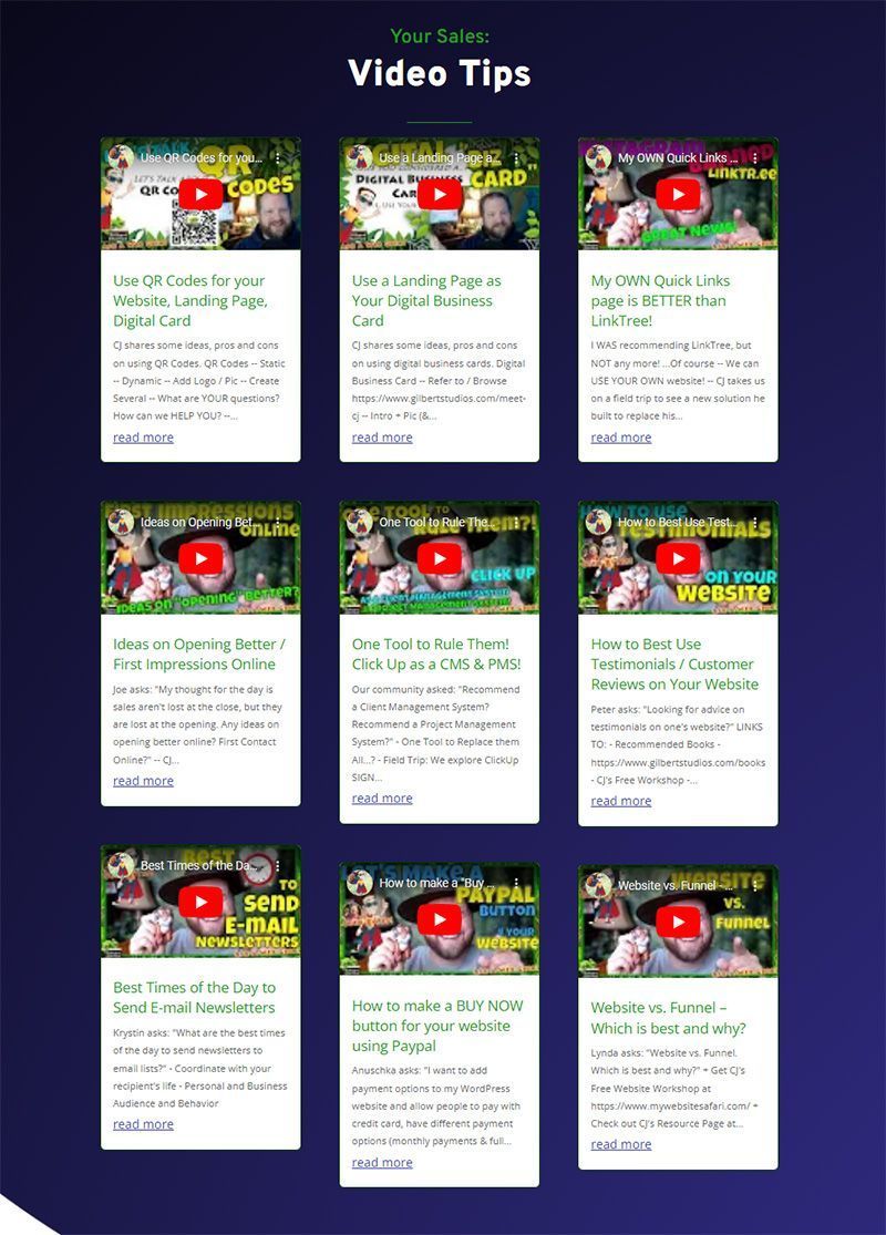 cjgilbertwebpro's tweet image. How do you guide people through your #SALES process?
Let&apos;s make it effortless....
1.)  Improve your Sales with a System:
2.)  Use Social Media:
3.)  I put together a bunch of videos:
4.)  + a bunch of resources:
EXPLORE:
buff.ly/Ljzdtu9 
#smallbusiness #businesstips