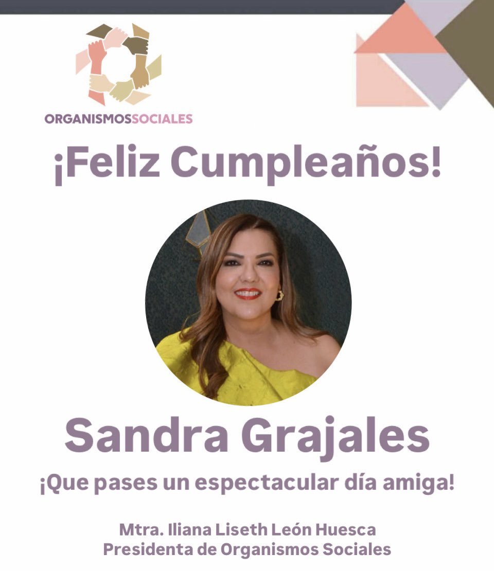 ¡Muchas Felicidades amiga Sandra Grajales por tu Cumpleaños! Que la pases muy consentida con tu familia. ¡Un fuerte abrazo! <a href="/sandragrajales8/">Sandrita Grajales</a>