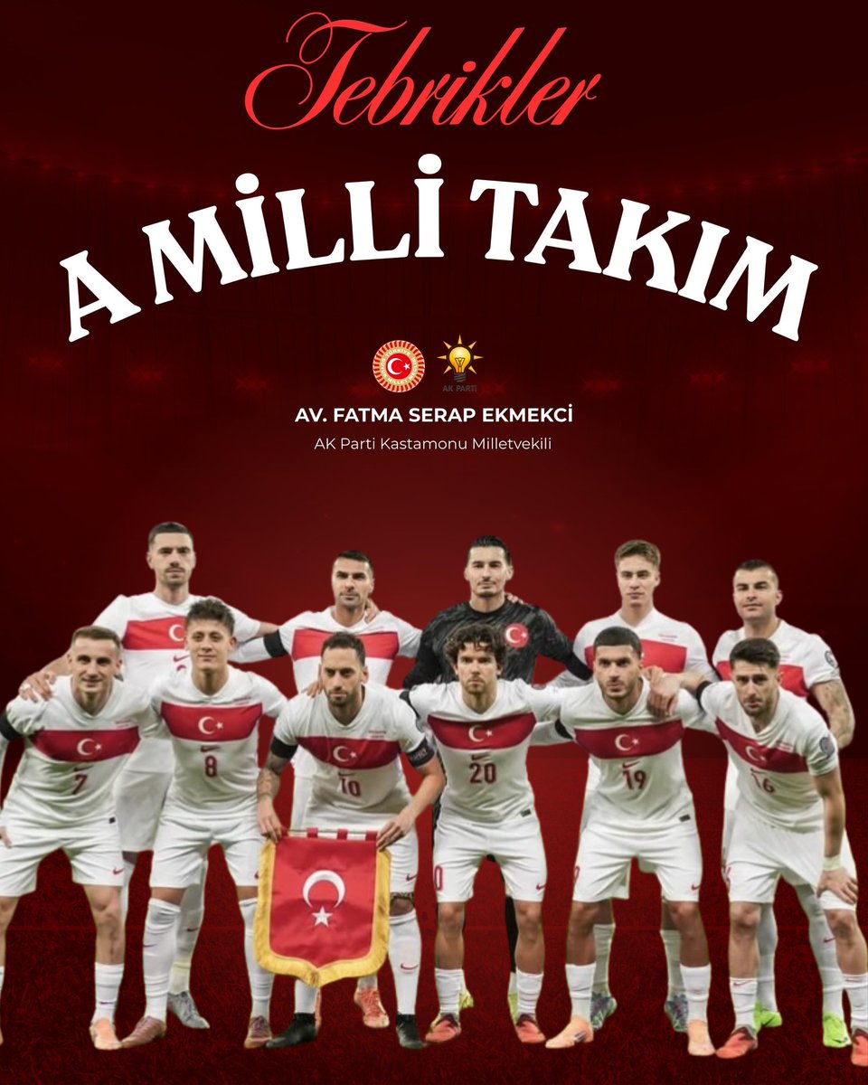 serap_ekmekci's tweet image. Dünya Kupası Elemelerinde Bulgaristan’ı 2-0 mağlup eden millî kahramanlarımız bize büyük mutluluk yaşattı …

Bu gururu yaşatan tüm futbolcularımıza ve teknik ekibimize yürekten teşekkür ediyorum.

Yolunuz açık, zaferleriniz daim olsun #BizimÇocuklar 🇹🇷🇹🇷

@MilliTakimlar