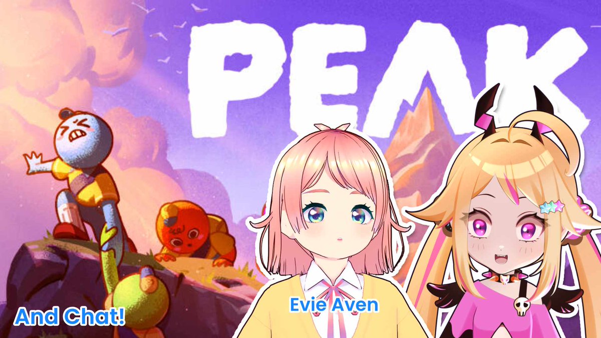 We are peaking with <a href="/EvieAven/">Evie</a> and chat!!

🟪twitch.tv/rinevartist
🟥youtube.com/live/yo0Q0Vmf9…

#Vtuber #PEAK